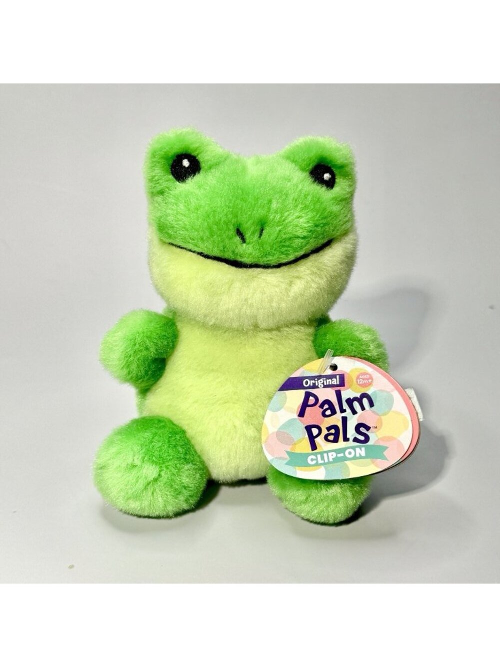Aurora Palm Pals RIBBITS FROG #1-105c Clip-on 4” Plush Animal Charm 1st Gen Tag